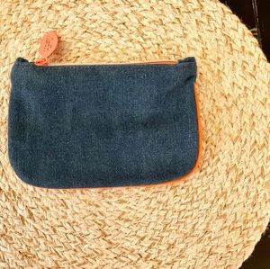 💙🧡 Ipsy Blue Jean and Orange Makeup Bag